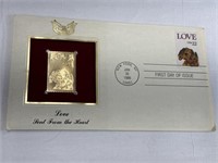 First Day of Issue Gold Plated 22 Cent Stamp