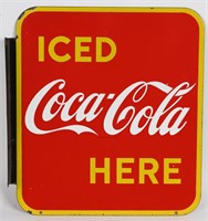 ICED COCA COLA HERE DSP FLANGE SIGN