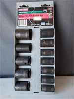 Craftsman 12 Piece Metric Impact Socket Set,  1/2