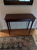 tapperd leg hall table 32" by 29" by 12