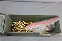 Small Metal Ammo Box 1/2 Full of 5.56MM Ammo