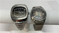 Seiko and Bulova mens watches with stainless
