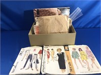 WHOLE BOX OF VINTAGE PRINTED PATTERNS
