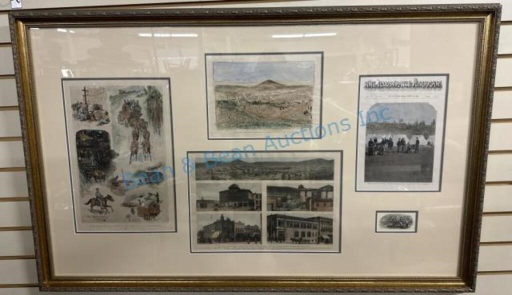 Framed illustrations of cripple Creek, Colorado