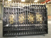 E. NEW Iron Gate 20' bi-parting gate