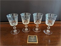 Vintage Cut Crystal Wine Glasses