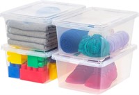 IRIS USA 15 Qt Clear Storage Box  4 Pack