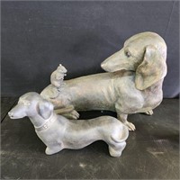 Wiener dog collection #2- two statues