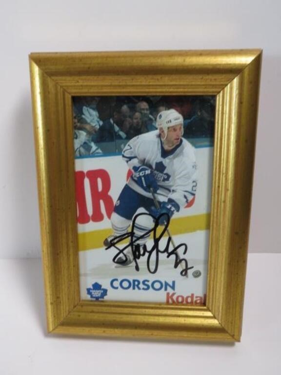 8X4 FRAMED AUTOGRAPHED CORSON PICTURE