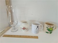 Hurricane Drink Glass, Rose Decor Vase, Eye Test