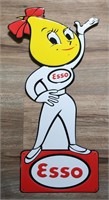 Esso Girl Embossed Advertising Sign. Measures