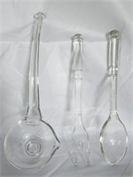 3pcs Glass Serving Utensils