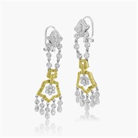 14K WHITE GOLD 0.77CT DIAMOND EARRINGS