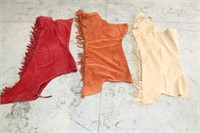 3 Sets of Suede Light Weight Chaps