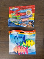 New Swim Toys Fish & Torpedos NIB