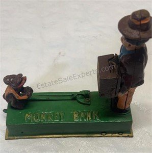 Cast-Iron Monkey Bank