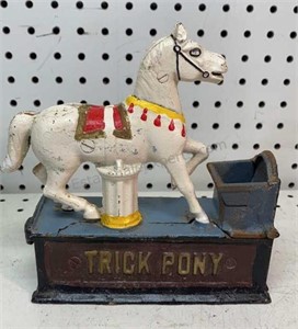 Castiron Trick Pony Coin Bank