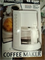 Home Cookin 12 cup Coffee Maker w Extras, NOS
