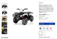 E9849  Funcid Electric ATV, 4-Wheeler Quad Car, 12