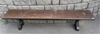 ANTIQUE FIREPLACE MANTLE CONVERTED  SITTING BENCH