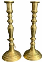 Exquisite Pair of Brass Candlesticks