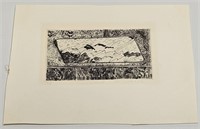 VINTAGE SIGNED & NUMBERED ETCHING UNTITLED