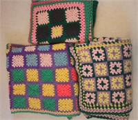 3 Crocheted Afghans