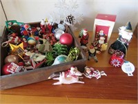 Lot of Ornaments in Wooden Drawer Tray