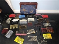 Asian Style Bag with Misc Hair Clips