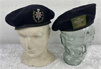 Lot Of 2 Military Berets
