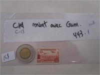 C-13  5¢  Mint avec gum TERRE NEUVE