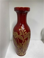 12" Blood Red Chinese Porcelain Vase K