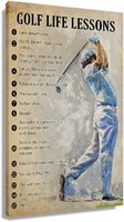 Vintage Golf Poster Quotes Wall Art Motivational C