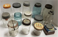 Lot of Glass Jars & Rings