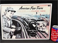 1993 American Flyer Trains Metal Sign SSET