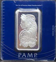 PAMP 100 gram silver bar