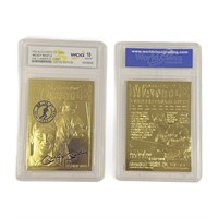 1996 Bleachers 23k Gold Mickey Mantle Gem Mint 10
