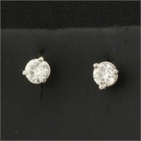 1/3ct Diamond Stud Earrings in Platinum Martini Se