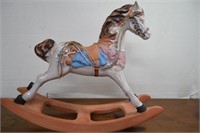 Nice Painted Pottery Rocking Horse