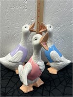 Set of 3 Vintage Ceramic Singing Ducks