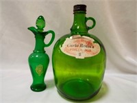 AVON Green Bottle with Stopper & Green Carlo