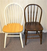 2 Spindle Back Side Chairs