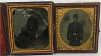(2) Civil War Union Soldier Tintype Photographs –