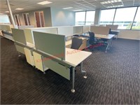 Steelcase 8 Station Cubical w/ 8 Chairs