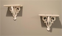 (2) Wooden Decorative Shelves 6"W 3¼"D 5½"T