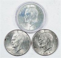 1971-S, 76-D & 77-D  Eisenhower Dollars
