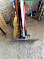 Dust mop, broom, potato fork