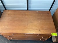 4 DRAWER VINTAGE WOODEN DRESSER ON CASTERS BY PAIN