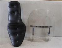 Harley Davidson Motorcycle Seat & Windshield