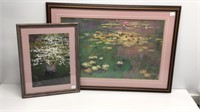 Two framed prints: One is titled NYMPHEAS by